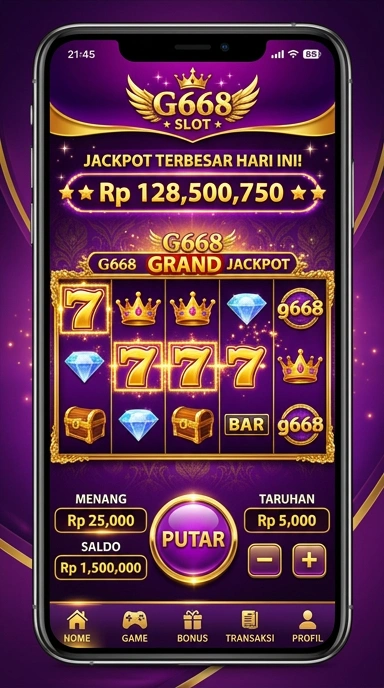 Screenshot halaman utama g668 dengan berbagai aplikasi populer.