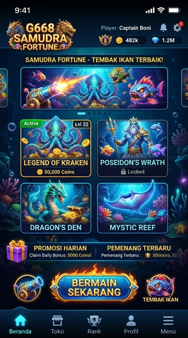 Penggunaan g668 di perangkat Android dengan berbagai pilihan aplikasi.